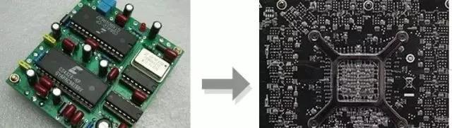 PCBA元器件由大變小，由稀疏到密集的變化趨勢